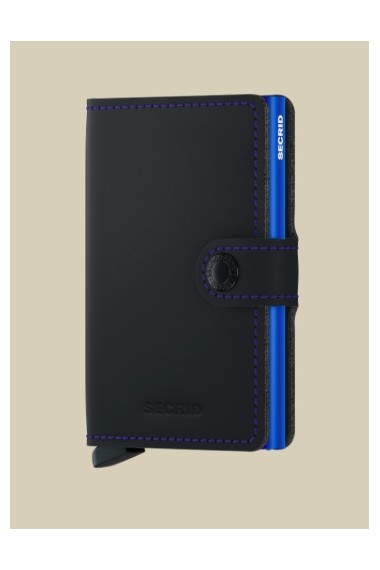 MINIWALLET MATTE BLACK & BLUE